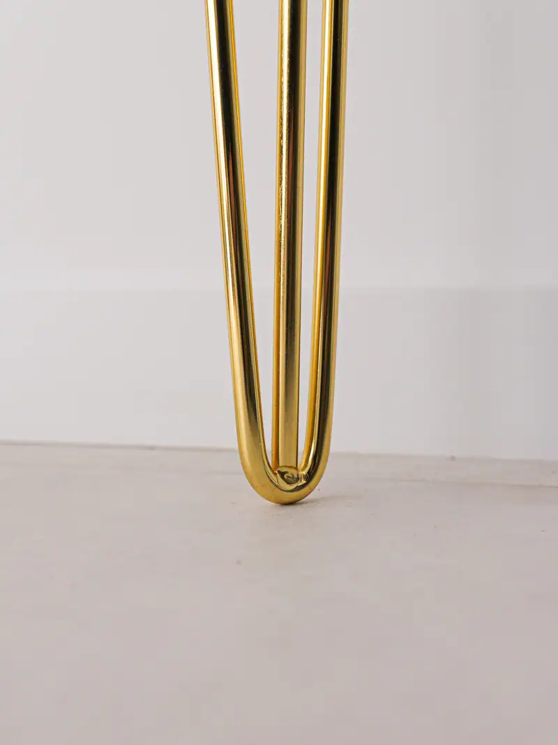 Konsolentisch handgefertigt Gold SOLEIL – Detail der goldenen Beine
