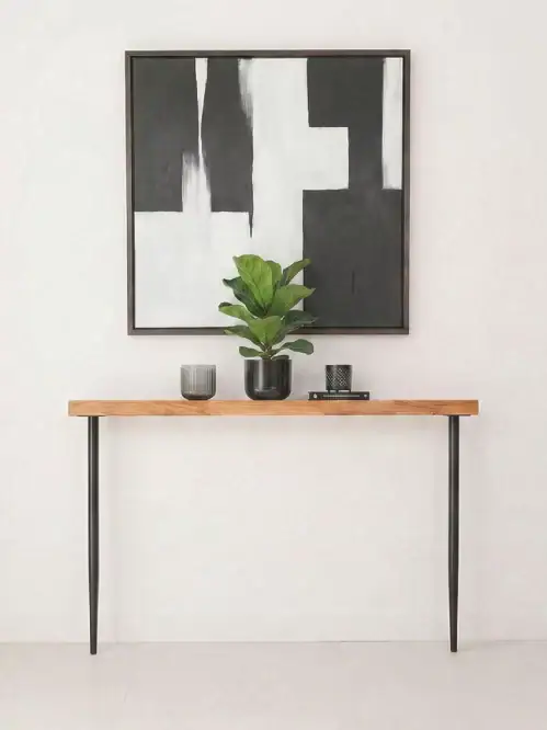 Konsolentisch Eiche Klassiker URBAN BLACK – Frontansicht