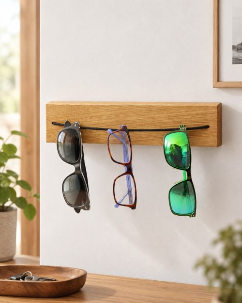 Brillenhalter SPECULA aus Holz in einer passenden Anwendungssituation