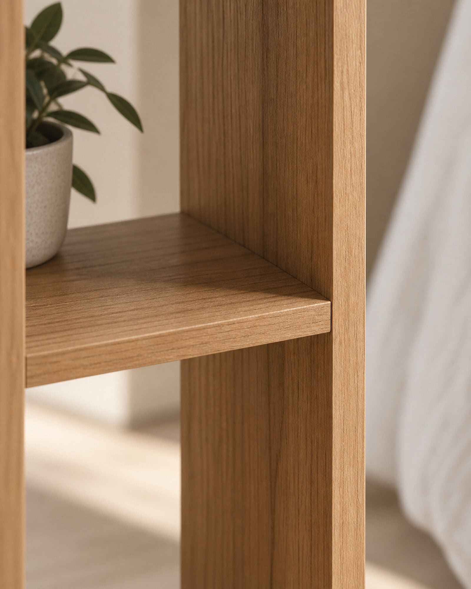 Schmaler Nachttisch Holz – Bild 9