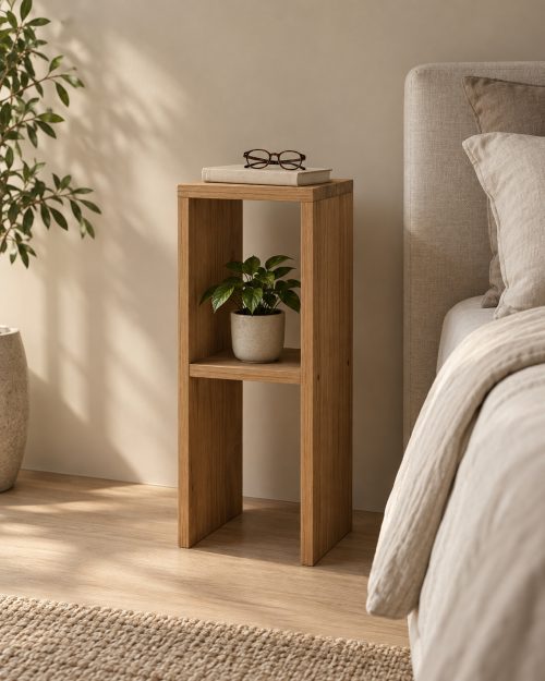 Schmaler Nachttisch Holz