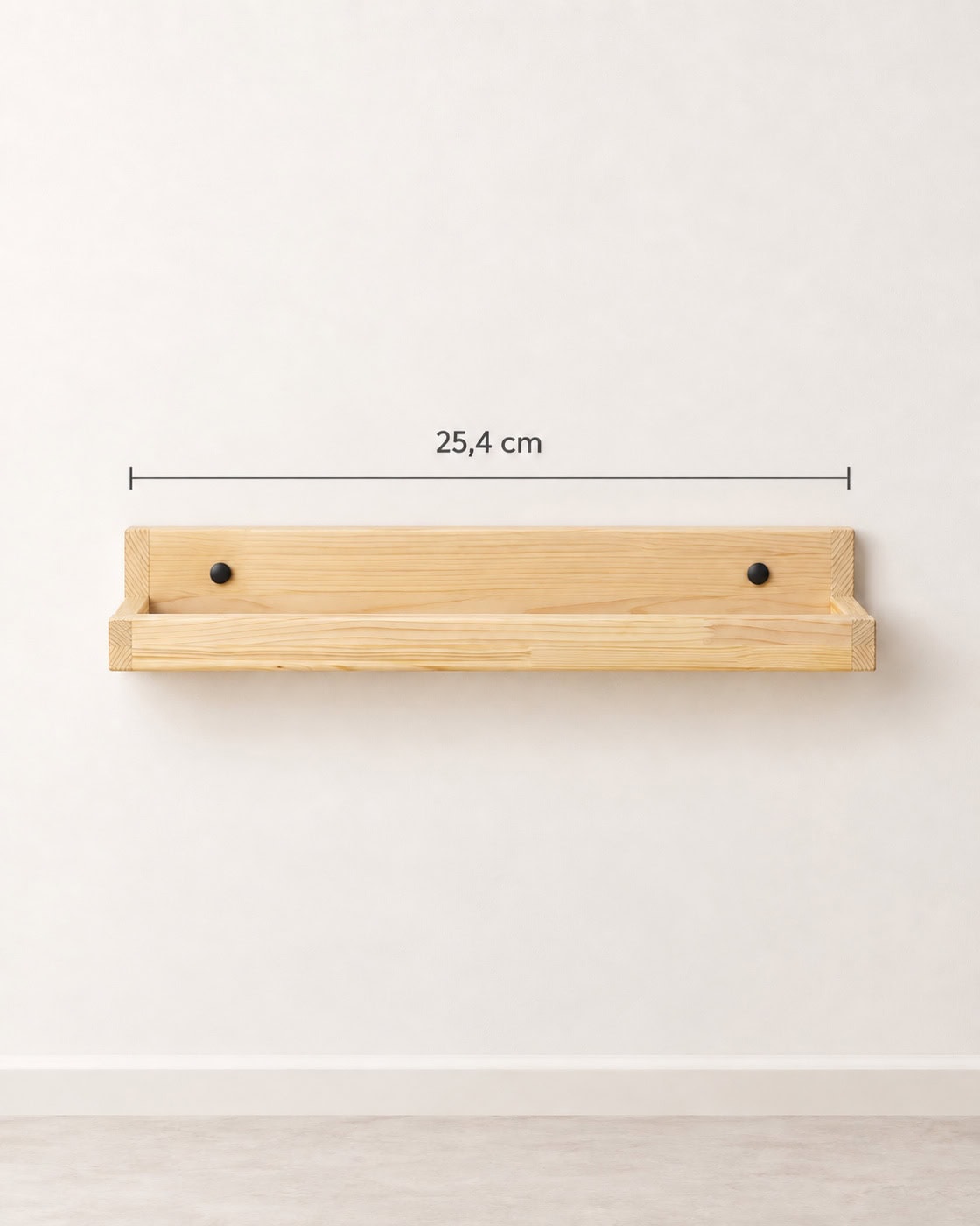 Rustikale Bilderleiste aus Massivholz mit Maßangaben 25,4 cm; 60,96 cm