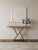 LOFT ROYAL – Industrial Konsolentisch Wildeiche & Gold-Stahl