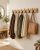 Wandgarderobe Eiche Metallhaken